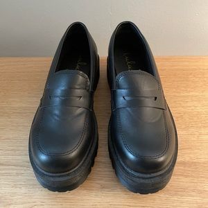 Lulus Maysie Black Flatform Loafers